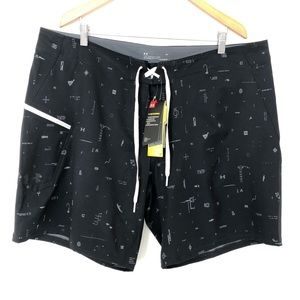 Under Armour Swim/ Board Shorts Black Prin…